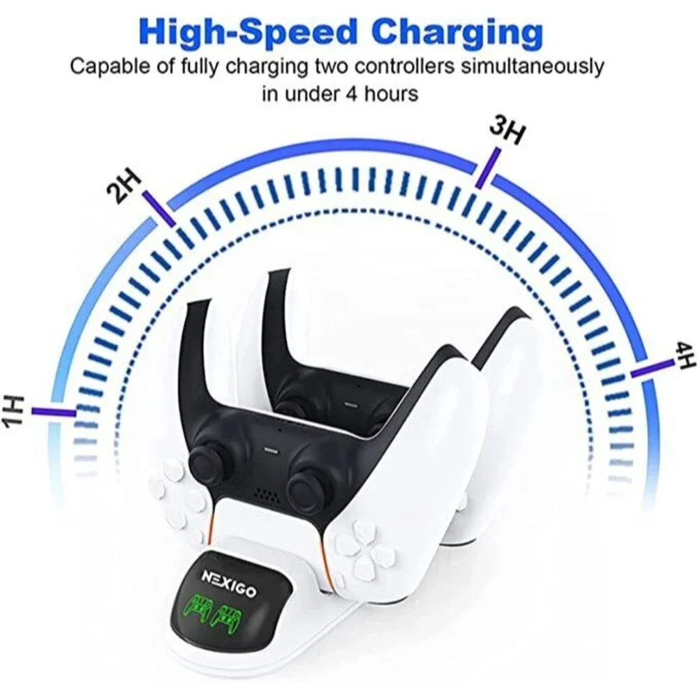 NexiGo Charging Dock For PS5 Playstation 5 Controller NEW Charge 2 At Once